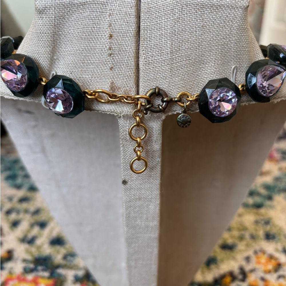J.Crew Navy and Lavender Jewel Box Necklace - Picture 4 of 4